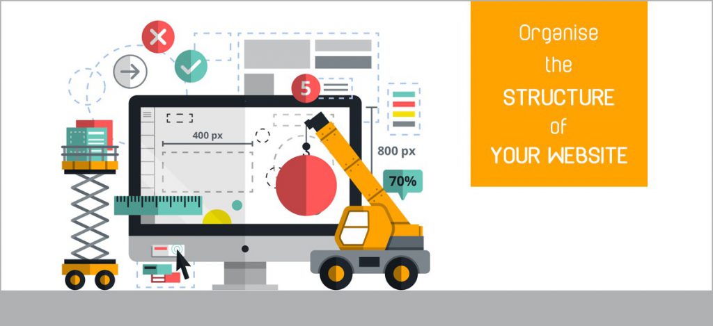 Organise the structure of your website